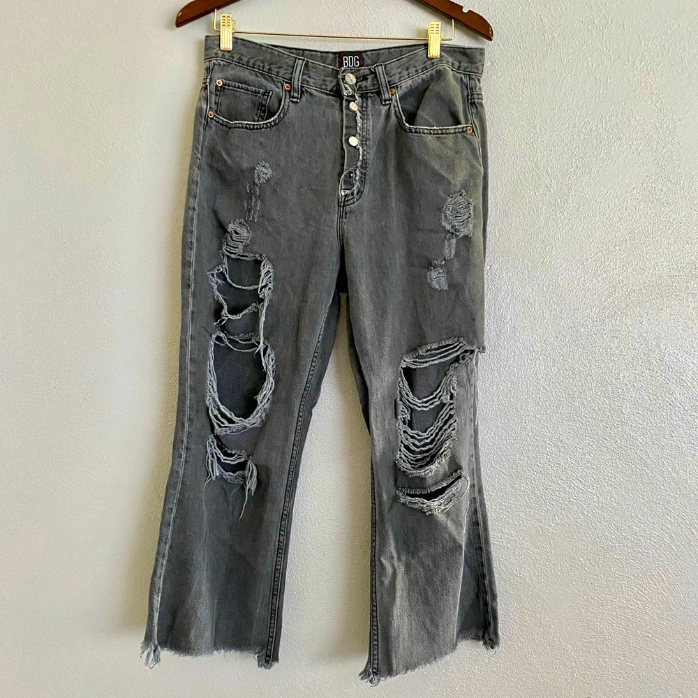 BDG Jeans Size 30/10 Button Fly Kick Flare High Rise Crop Urban Outfitters